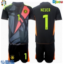 Njemačka Manuel Neuer #1 Golmanski Domaci Dres za djecu EP 2024 Kratak Rukav (+ Kratke hlače)